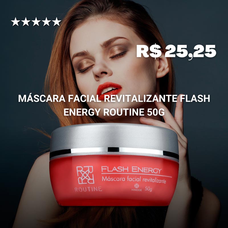 Máscara Facial Revitalizante Flash Energy Routine 50g