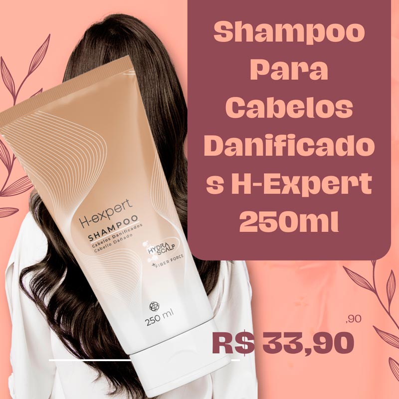 Shampoo Para Cabelos Danificados H-Expert 250ml