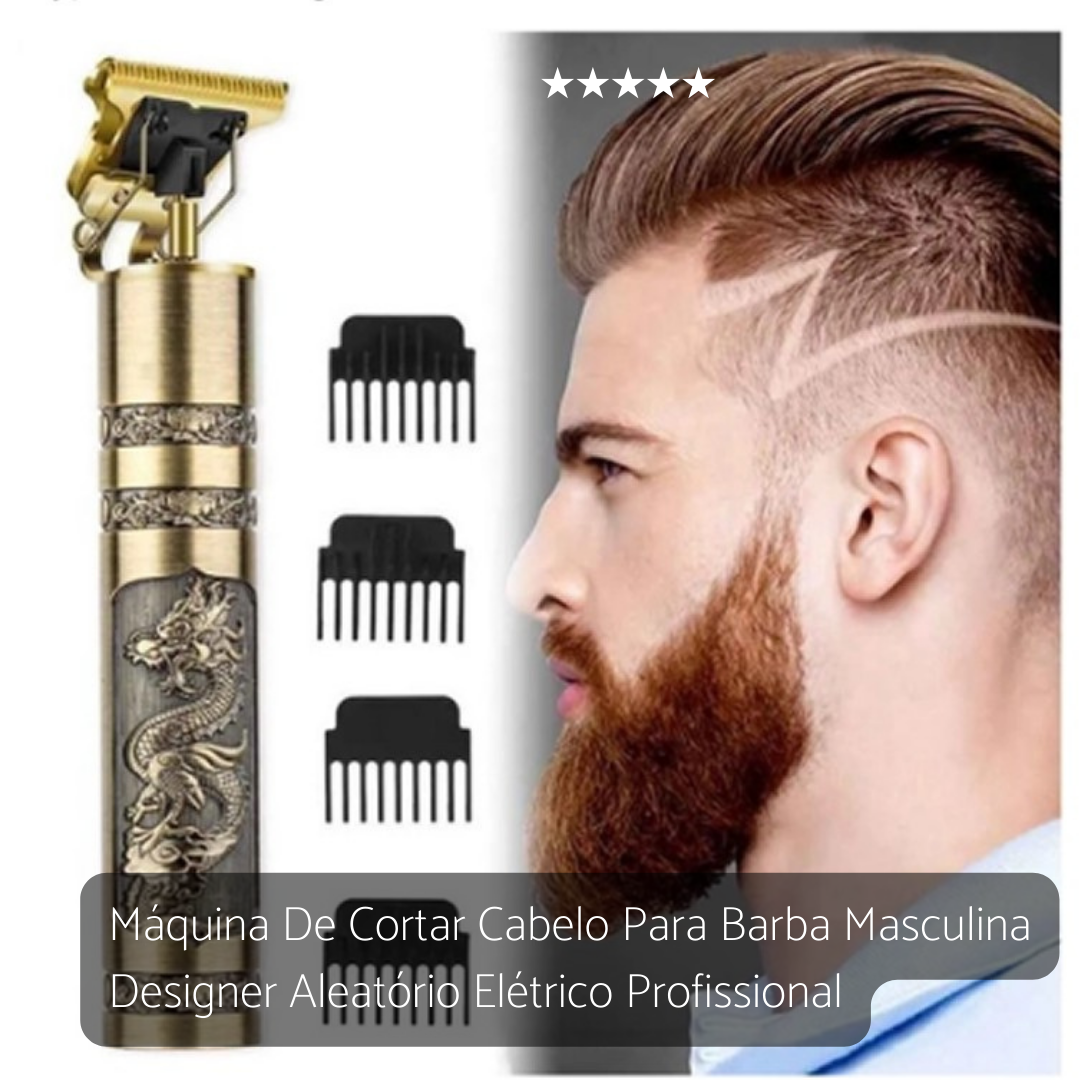 Máquina De Cortar Cabelo Para Barba Masculina Designer Aleatório Elétrico Profissional